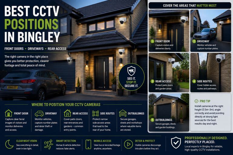 CCTV in Bingley: Where Should CCTV Cameras Be Positioned Around a Home for the Best Protection?